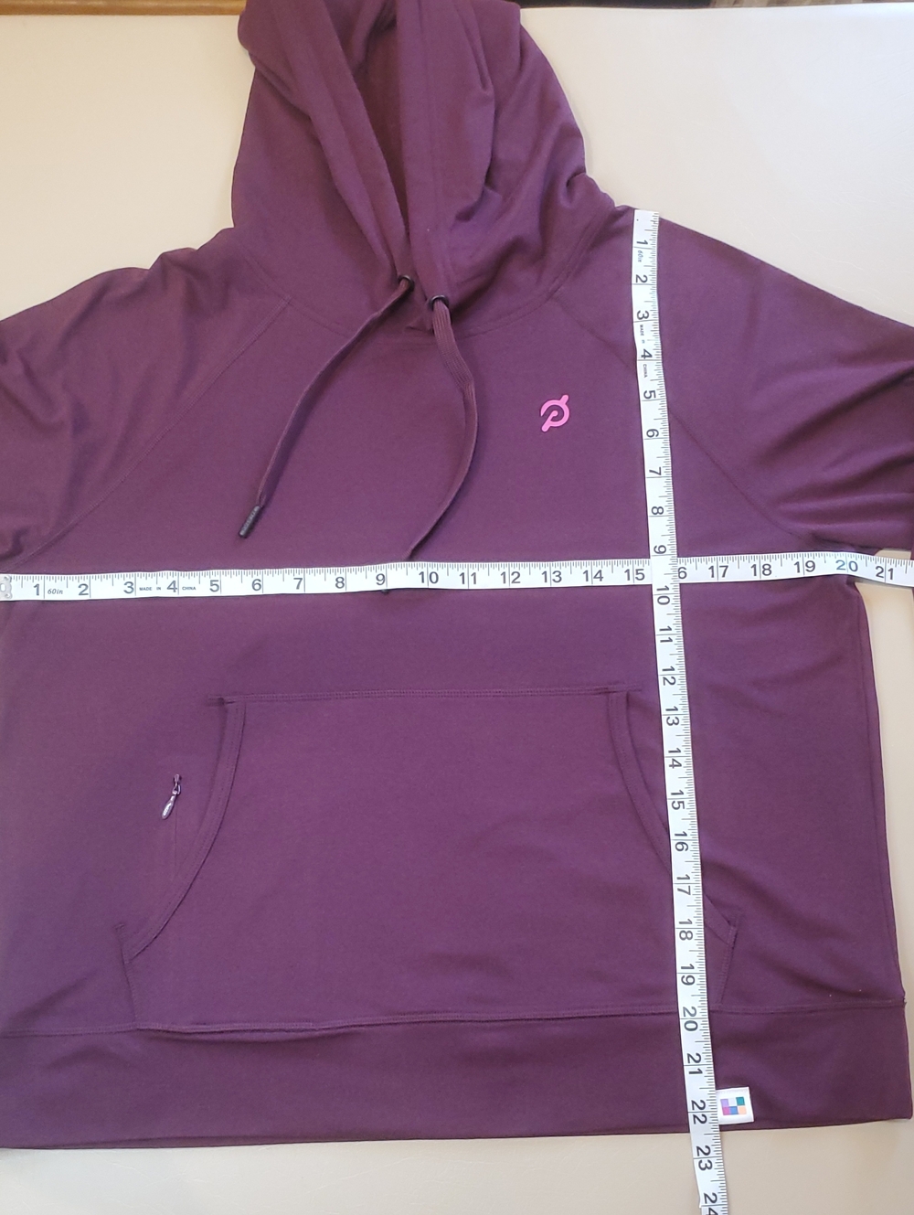 NWT Peloton Dream Blend Maroon/Purple Hoodie with Pink Logo Women's Large - Picture 7 of 8